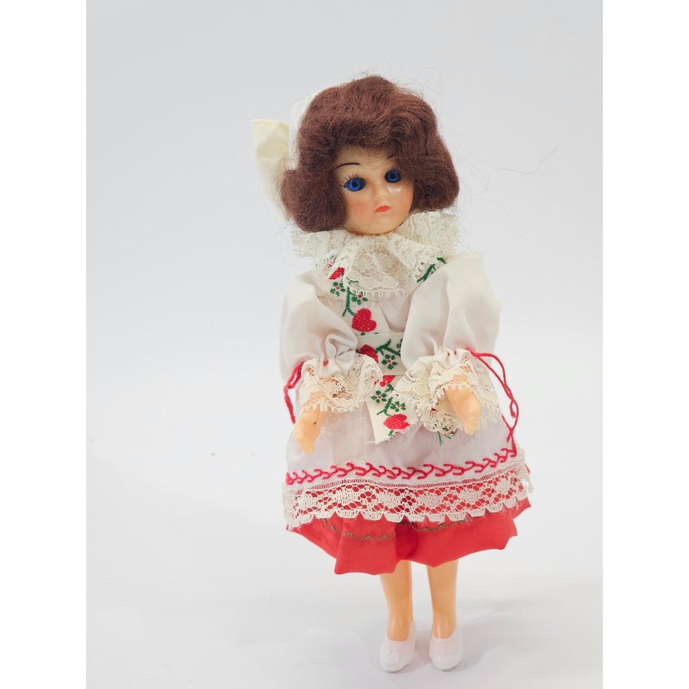 VINTAGE Folk International Costume Souvenir Doll Display Collectible Antique 7"